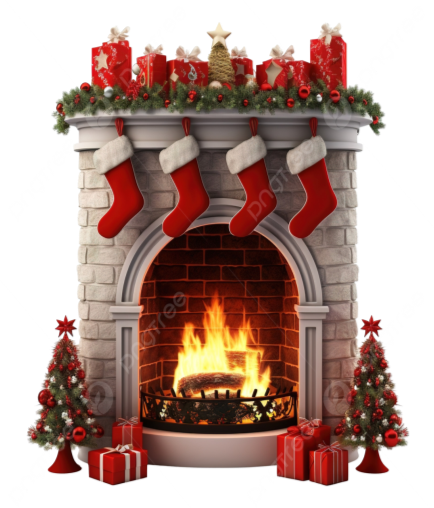 Christmas Fireplace PNG Transparent Images Free Download | Vector Files |  Pngtree